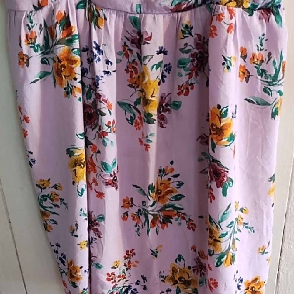Xhiliration EUC Floral Print Sundress Large Lined, Adjustable Straps. - Picture 4 of 10